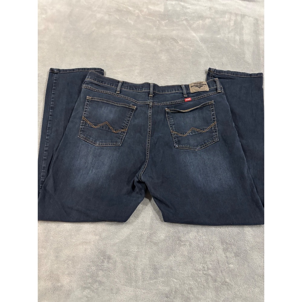 Wrangler Premium Quality Slim Straight Jeans Dark Wash Denim Mens 40x30